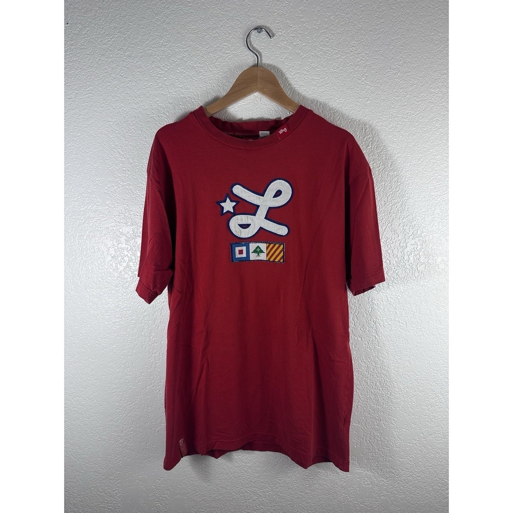 LRG Lifted Research Group T-Shirt Men's Medium Red Embroidered Logo